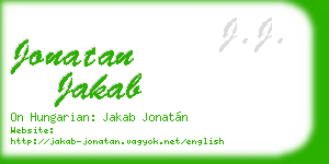 jonatan jakab business card